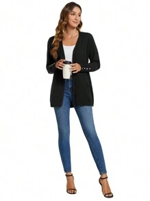 SHEIN LUNE Elegante cárdigan delgado para mujer, otoño/invierno