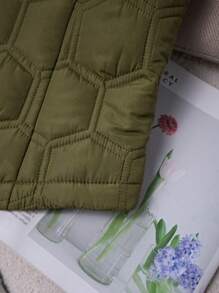 Chiquease Women Solid Color Zipper Front Casual Vest, Winter Clothes Jacket