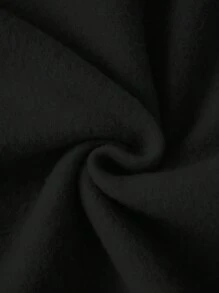 Manfinity EMRG 大码男士图案和字母印花圆领长袖运动衫外出黑色图案运动衫，适合朋友、丈夫、男朋友的礼物 - 黑色 - 查看 5