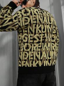Manfinity EMRG Men's Simple Fashion Casual Knit Sweater, Suitable For Daily Wear - Multicolor - View 2