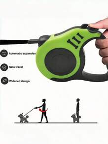 Correa retráctil duradera para perros con doble interruptor - fácil control y agarre cómodo