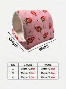 1PC Cartoon Print Padded Enclosed Triangular Pet Sleeping Bag Warm Cozy For Small Birds Autumn Winter