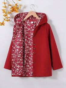 Tween Girl Ditsy Floral Hooded Top