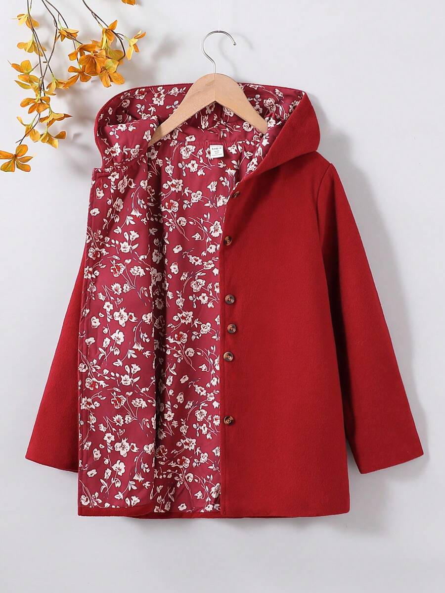Tween Girl Ditsy Floral Hooded Top