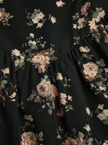 Sweetra Plus Size Elegante Bloemenprint Verstelbare Elastische Taille Cami Jurk, Voor De Zomer