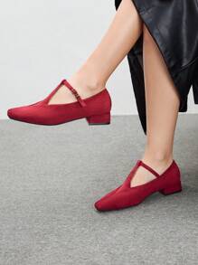 CUCCOO BIZCHIC Women's Closed-Toe Strap Mule Shoes, Pointed Toe Block Heel Formal Work Shoes, Bride Wedding Party Dress Shoes, Soft Bottom Loafers, Mary Jane Flat Oxfords, Ladies High Heels