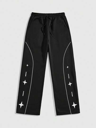 Prep Pantaloni casual da uomo con dettaglio frontale annodato e tasche, design minimalista