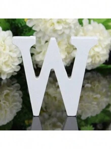 1pc 20cm Large White Wooden Capital English Alphabet & Number Ornament Best Gifts Birthday