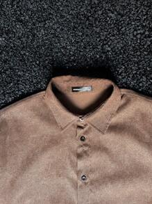 Manfinity VCAY Men's Loose Fit Patchwork Long Sleeve Woven Shirt - Multicolor - View 6