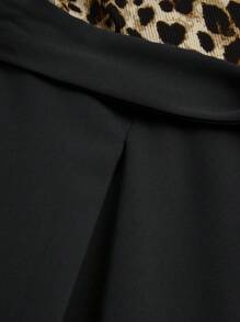 SHEIN Clasi Women's Leopard Print Keyhole Collar Flare Sleeve Midi Dress, Elegant Maxi Women Outfit