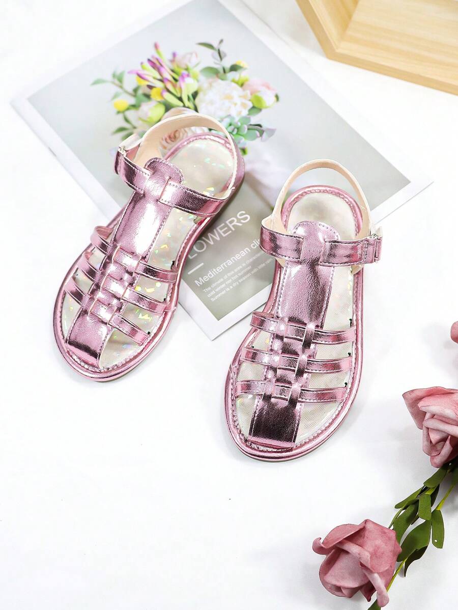 Cute Casual Breathable Children Flat Campus Fashion Beach Sandals For Girls - Pink - View 1
