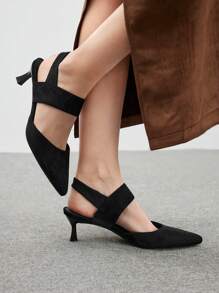 CUCCOO BIZCHIC Women's Elegant Pointed Toe High Heel Sandals, Comfortable For Commuting Valentine's Day - Black - View 1