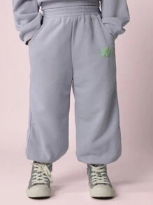 SUMWON Set da 2 pezzi per ragazze giovani con felpa con cappuccio e pantaloni jogger anni '90 con stampa grafica di fiori d'amore, adatto per uso quotidiano e gioco