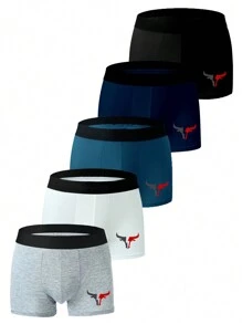 5 条装男士加大码平角内裤，适合所有季节的内裤