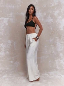 MISSGUIDED Áo Bralette Crop Top Họa Tiết Áo Ngực Hở Lưng Kiểu Áo Hai Dây Áo Ba Lỗ Lễ Hội Mùa Hè Đi Biển Thường Ngày Trang Phục Cơ Bản - màu đen - Xem 5