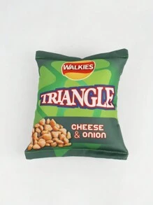 Interactive Squeaky Dog Toy - Creative Chips Design Plush With Sound Maker, Washable Stress Reliever For Puppy Separation Anxiety, Training Reward & Cuddle Buddy (Random Shipment) - Multicolor - View 6