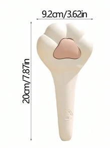 猫咪脱毛刷和按摩梳二合一 - 可爱的爪形设计美容工具，符合人体工程学的宠物毛发去除器，可控制脱毛，温和美容，缓解压力，居家水疗，猫咪亲密接触必备