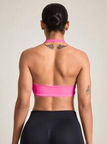 SHEIN Sport Studio Top canotta da allenamento minimalista, a tinta unita, con spalline a spaghetti e schiena aperta