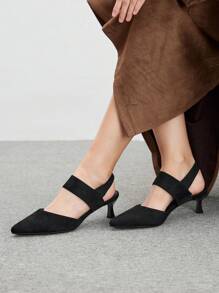 CUCCOO BIZCHIC Women's Elegant Pointed Toe High Heel Sandals, Comfortable For Commuting Valentine's Day - Black - View 5