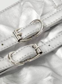 ROMWE Grunge Punk Jednolita kolorowa modna damska torba na ramię, odpowiednia do codziennych dojazdów do pracy i podróży