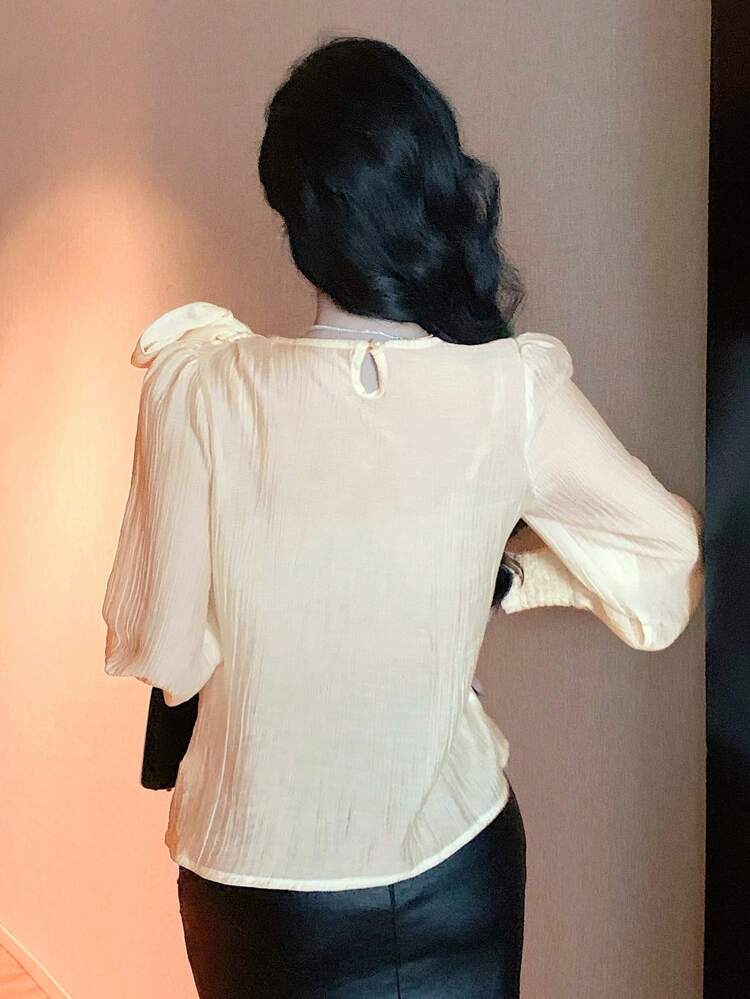 Women's Chic Spring Style Date Blouse For Summer,Fall Clothes Long Sleeve Top