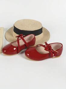 1 Pair New Spring Comfortable Flat Shoes For Baby Girls, Cute Infant Toddler Outdoor Flat Shoes - Red - View 3