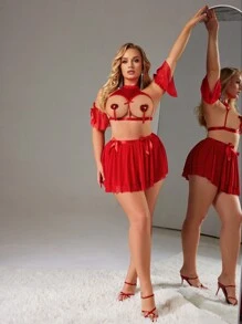 大码 6 件性感内衣套装