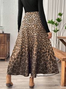EMERY ROSE Vintage Cheetah Print Vacation Outfits Woman Women Leopard Print Casual Everyday Skirt, Minimalist & Fashionable - Multicolor - View 2