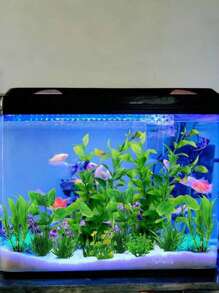 10PCS Green Aquarium Accessories Plants, Fish Tank Decoration, Plastic Plants For Aquarium Decor - Green - View 3