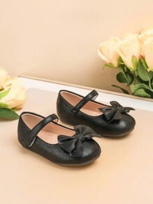 1 Pair Fashion Flat Shoes For Baby, New Style Kids Flat Shoes For Girls - Black - View 3
