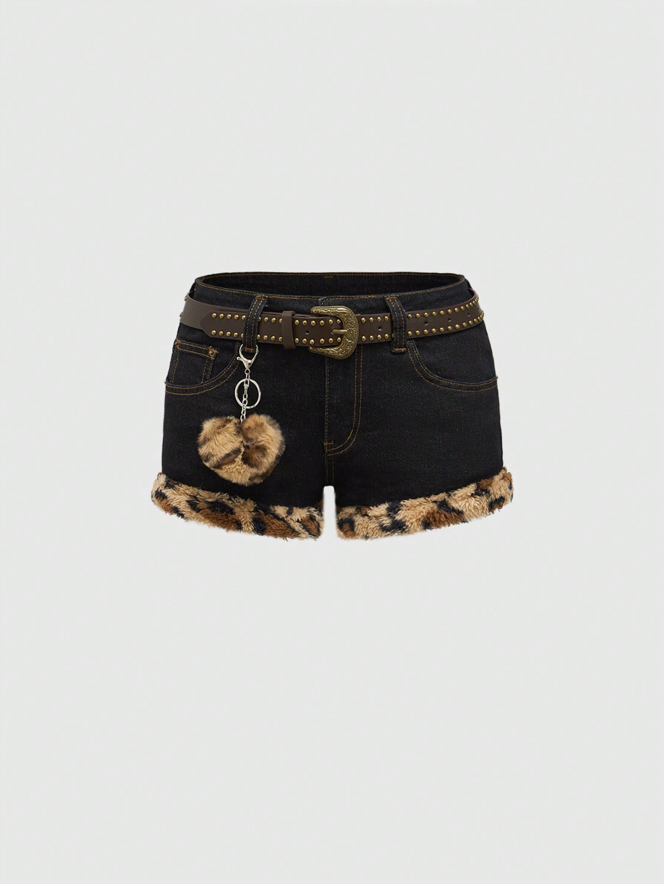Our Grunge Punk Y2K Gyaru Cyberpunk Style Patchwork Leopard