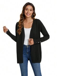 SHEIN LUNE Elegante cárdigan delgado para mujer, otoño/invierno