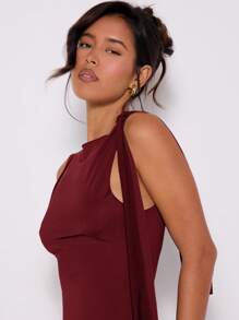 MUSERA Robe mini à encolure bateau et épaules nouées, romantique pour le printemps. Tenue de vacances à Ibiza, de fête, de concert d'été, de soirée, de rendez-vous, de fête d'anniversaire, d'Halloween, de fête d'hiver, de Thanksgiving. Chic.