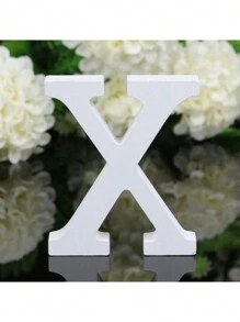 1pc 20cm Large White Wooden Capital English Alphabet & Number Ornament Best Gifts Birthday