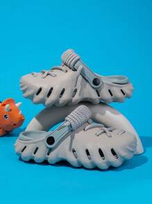 儿童时尚百搭透气一体式镂空沙滩凉鞋，潮流鞋 - 彩色 - 查看 6