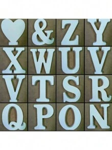 1pc 20cm Large White Wooden Capital English Alphabet & Number Ornament Best Gifts Birthday