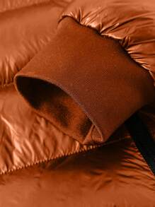 Manfinity Homme 男士冬季连帽拉链口袋夹克，休闲简约时尚，日常穿着