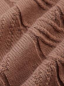 Manfinity Homme Men's Solid Color Crew Neck Casual Pullover Sweater - Camel - View 3