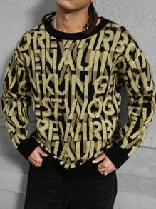 Manfinity EMRG Men's Simple Fashion Casual Knit Sweater, Suitable For Daily Wear - Multicolor - View 3