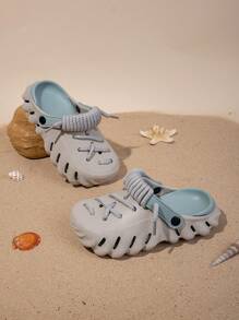 儿童时尚百搭透气一体式镂空沙滩凉鞋，潮流鞋 - 彩色 - 查看 3
