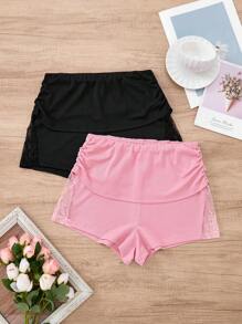 2pcs/Set Women's Sexy Bodycon Sleepwear Bottoms - Multicolor - View 7