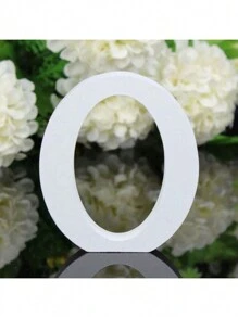 1pc 20cm Large White Wooden Capital English Alphabet & Number Ornament Best Gifts Birthday