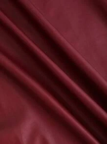 Sweetra 女士褶皱针织裙，优雅秋冬款酒红色长裙 - 酒紅色 - 查看 4