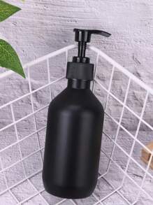 Premium Black Vacuum Pump Dispenser Refillable Shower Gel Container Leakproof Travel Bottle Bathroom To Gym Essentials Slim Portable PET Plastic Airless System - Black - View 6