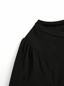 SHEIN Clasi 大码女式优雅镂空刺绣花卉边饰 A 字形圆领长裙，适合外出、通勤、特殊场合、秋冬季长款女装 - 彩色 - 查看 6