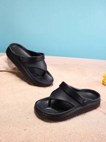 1 đôi dép xăng đan xốp EVA màu trơn cho trẻ em, dép xỏ ngón thể thao chống trượt - Nhiều màu - Xem 4