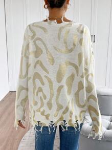 SHEIN Clasi Women's Lace Detail Graphic Long Sleeve Casual Shirt, Minimalist Style For Everyday Wear