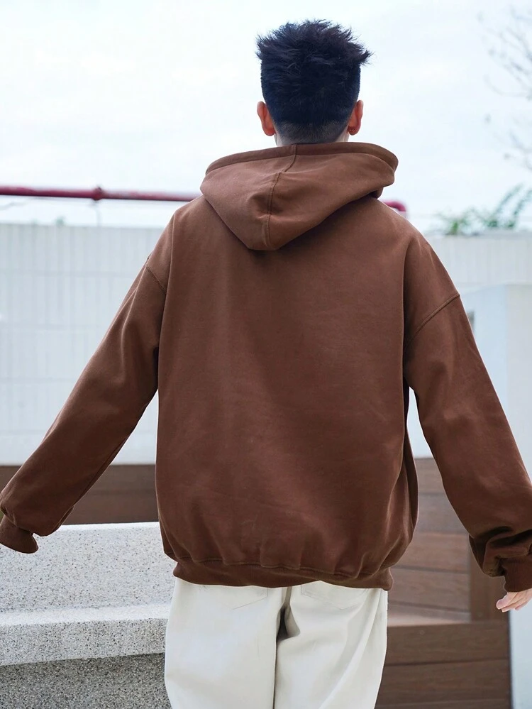 Men's Long Sleeve Letter Print Pocket Casual Hoodie,Fall Clothes