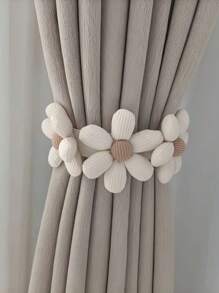45cm可爱花朵窗帘绑带 窗帘门帘纱绑绳 窗饰 家居装饰 秋季装饰 圣诞装饰 适用于客厅 卧室 浴室 窗台 厨房 阳台 - 棕色 - 查看 4