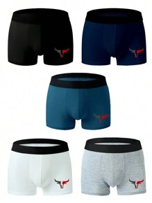 5 条装男士加大码平角内裤，适合所有季节的内裤